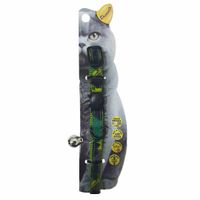 Swooosh Raining Colors Nylon Safe Cat Collar - Green