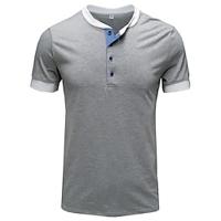 Men's T shirt Tee Henley Shirt Tee Short Sleeve Shirt Tee Top Color Block Henley Street Vacation Short Sleeve Patchwork Clothing Apparel Fashion Designer Basic Lightinthebox