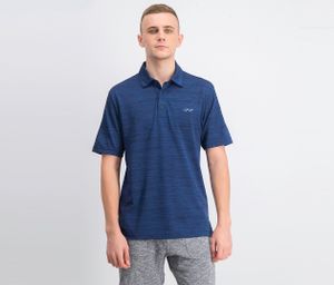 Mens 5 Iron Space-Dye Performance Golf Polo  Basic Navy