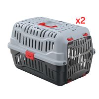 Georplast Spark Pet Carrier - Greyred (Pack of 2)