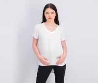 Womens V-Neck Tops  White - thumbnail