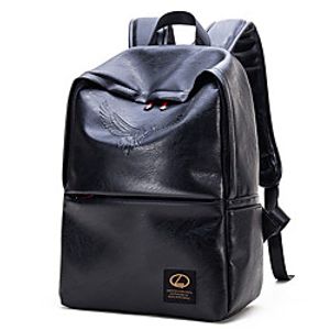 Unisex PU Leather School Bag Functional Backpack Mini Backpack Adjustable Large Capacity Zipper Solid Color School Daily Black Coffee Lightinthebox