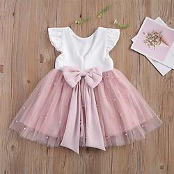 Toddler Kids Baby Girl Princess Tutu Dress Pearl Tulle Party Wedding Birthday Dresses for Girls Lightinthebox