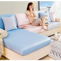 Stretch Sofa Seat Cushion Cover Slipcover Summer Ice Silk Elastic Couch Sectional Armchair Loveseat 4 or 3 Seater L Shape Solid Soft Durable Washable miniinthebox Stretch Sofa Seat Cushion Cover Slipcover Summer Ice Silk Elastic Couch Sectional Armchair Loveseat 4 or 3 Seater L Shape Solid Soft Durable Washable miniinthebox