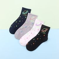 4 Pairs Women's Crew Socks Work Daily Holiday Retro Cotton Classic Casual Formal Warm Casual Cute Socks Lightinthebox