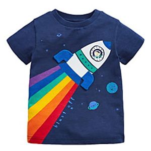 Kids Boys' T shirt Short Sleeve Dusty Blue Rainbow Galaxy Indoor Outdoor Active Daily 2-8 Years Lightinthebox