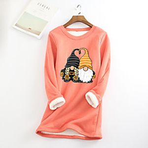 Women's Shift Dress Short Mini Dress Blue Yellow Blushing Pink Light gray Black Dark Gray Red Long Sleeve Print Print Fall Winter Round Neck Casual Halloween 2021 S M L XL XXL 3XL 4XL 5XL miniinthebox