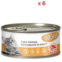 Moochie Adult Tuna Topping Katsuobushi 85G Can (Pack Of 6)