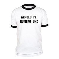 arnold is numero uno - weightlifting champ -  black ringer tee, xl miniinthebox - thumbnail