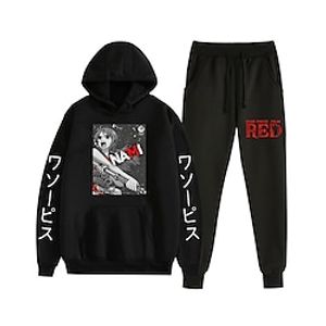 One Piece Film: Red Nami Outfits Cartoon Manga Anime Graphic Street Style Pants Hoodie For Men's Women's Unisex Adults' Hot Stamping Terylene miniinthebox