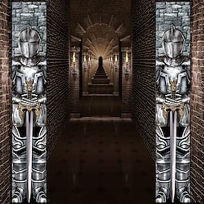 1pc Jointed Suit Of Armor Knight Poster with Hangers  Medieval Theme Door Sign Wall Art Canvas Posters Art For Home Living Room Decoration Wall Art Decor miniinthebox