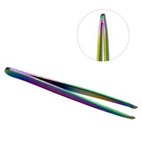 1 Pc Colorful Eyebrow Tweezers Stainless Steel Slant Tip Clip Lady Hair Removal Make Tool