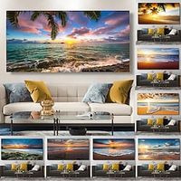 Natural Modern Seascape Wall Pictures Landscape Beach Sea Ocean Canvas Painting Wall Art Posters for Living Room Decor Cuadros miniinthebox - thumbnail