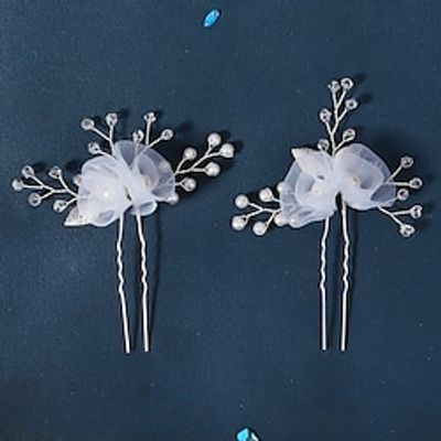 Headpiece Rhinestone Alloy Wedding Cocktail Elegant Luxury With Faux Pearl Pure Color Headpiece Headwear Lightinthebox