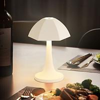 Rechargeable Dimmable Mushroom Table Lamp, LED Dinning Desk Lamp, Waterproof Portable Metal Table Light With Stepless Dimming 3-Level Brightness for Home Decor Restaurant Bar Cafe Patio Party Lightinthebox