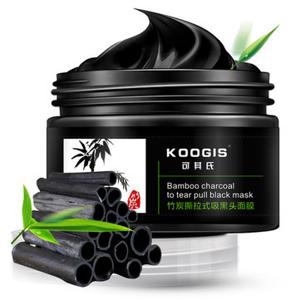 KOOGIS Bamboo Charcoal Tearing Facial Nose Blackhead Removal Deep Cleansing Mask