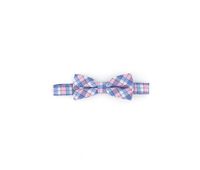 Big Boys Wallace Pre-Tied Check Bow Tie  Pink/Blue - thumbnail