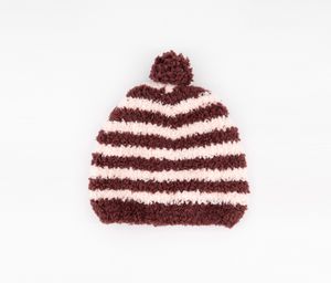 Toddler Stripe Bonnet  Maroon