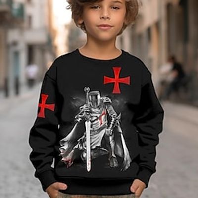 Boys 3D Cross Sweatshirt Pullover Long Sleeve 3D Print Fall Winter Vintage Designer Polyester Kids 3-12 Years Outdoor Casual Daily Regular Fit Lightinthebox Boys 3D Cross Sweatshirt Pullover Long Sleeve 3D Print Fall Winter Vintage Designer Polyester Kids 3-12 Years Outdoor Casual Daily Regular Fit Lightinthebox