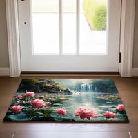 Lotus Pound Doormat Non-Slip Oil Proof Rug Indoor Outdoor Mat Bedroom Decor Bathroom Mat Entrance Rug Door Mat Lightinthebox