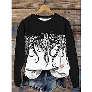 Women's Sweatshirt Pullover Graphic Active Sportswear Print Black Casual Sports Round Neck Long Sleeve Top Micro-elastic Fall  Winter Lightinthebox