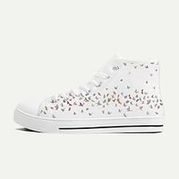 Women's Sneakers Print Shoes Canvas Shoes Daily Butterfly Flat Heel Fashion Classic Casual Canvas Lace-up White Lightinthebox - thumbnail
