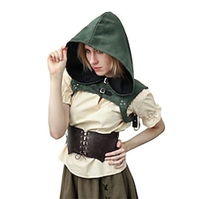 Steampunk Rogue Cowl Hat Faux Suede Medieval Gothic Cape Cosplay Men Women Lightinthebox