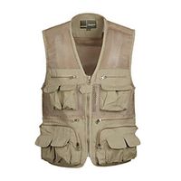 Men's Fishing Vest Outdoor Breathable Mesh Multi-Pockets Quick Dry Lightweight Vest  Gilet Spring Summer Fishing Photography Camping  Hiking Army Green Khaki  Cotton  Sleeveless  Solid Colored Lightinthebox - thumbnail
