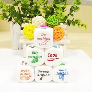 Couple Game Day Valentine's Day English Household DiceHousehold Color DiceAcrylic DiceCreative Dice For Household Allocation 2cm Lightinthebox