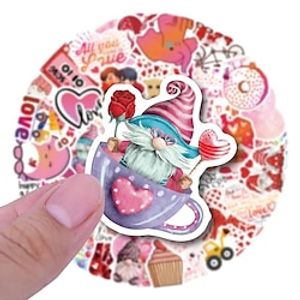 50pcs Valentine's Day Stickers, Non-Repeating Vinyl Waterproof Romantic Stickers For Laptops, Gifts, Water Bottles, Scooters, And Valentine's Day Wall, Window Decorations miniinthebox