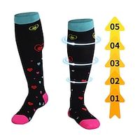 Compression Socks For Women, Extra Wide Calf Knee High Stockings For Circulation Support Sports, Unisex Closed Toe Knee High Socks For Hiking Running Nurses Pregnancy Lightinthebox - thumbnail