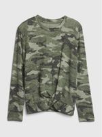 Kids Long Sleeve Twist Front Shirt - thumbnail