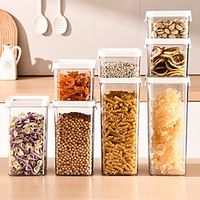 1pcs Airtight Square Food Storage Containers - Moisture-proof and Transparent Sealed Fresh-keeping Box for Cereal Rice Pasta Spice and Tea Home Kitchen Supplies Lightinthebox