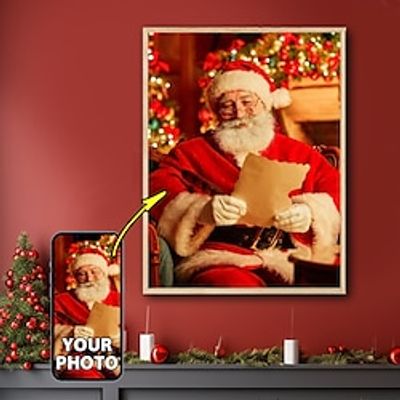 Personalized Christmas Wall Art Canvas Xmas Prints and Poster - Personalized Family Poster Without Frame womenmen xmas present Lightinthebox