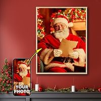 Personalized Christmas Wall Art Canvas Xmas Prints and Poster - Personalized Family Poster Without Frame womenmen xmas present Lightinthebox - thumbnail