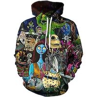 The Nightmare Before Christmas Sally Hoodie Cartoon Manga Anime Front Pocket Graphic Hoodie For Men's Women's Unisex Adults' 3D Print 100% Polyester Party Casual Daily miniinthebox - thumbnail