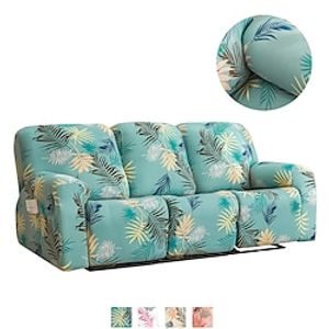 Floral Recliner Sofa Covers Stretch Reclining Couch Covers for 1/2/3/4 Cushion Reclining Sofa Slipcovers Furniture Covers Thick Soft Washable miniinthebox