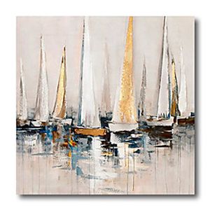Oil Painting Handmade Hand Painted Wall Art Landscape Seascape Sailboats Home Decoration Dcor Stretched Frame Ready to Hang Lightinthebox