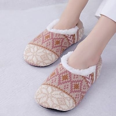Autumn and Winter Warm Feet Floor Socks for Women with Thickened Plush Warm Glued Non Slip Socks for Adult Home Indoor Soft Sole Shoes and Socks Lightinthebox