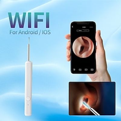 Otoscope Ear Cleaner Earwax Remover Tools with 2MP 0 inch Inspection Camera <1m  3ft 2 mp Portable Recording Image and Video Function LED Light Waterproof Personal Care 15-30 mm P10 Lightinthebox