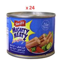 Swift Mighty Meaty Vienna Sausage, 200 Gm Pack Of 24 (UAE Delivery Only)