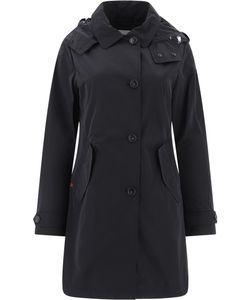 Black Polyester Outerwear Jacket