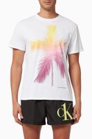 Palm Print T-shirt in Cotton - thumbnail
