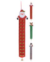 Homesmiths Christmas Advent Calendar With Figurine 3 Assorted Colors & Design 1 Piece