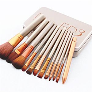 Professional Makeup Brushes Makeup Brush Set 12pcs Portable Travel Full Coverage Synthetic Hair Wood Makeup Brushes for miniinthebox
