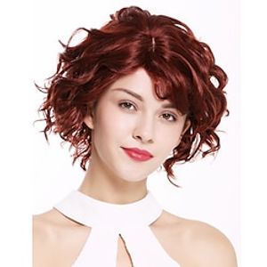 Lady Wig short wild n wavy deep dark red auburn miniinthebox