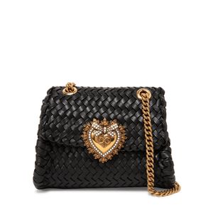 Devotion small woven shoulder bag