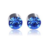 Women's Men's Earrings Classic Mini Earrings Jewelry Black / White / Navy / Royal Blue For Christmas Party Anniversary Carnival Festival 1 Pair miniinthebox - thumbnail