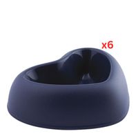 Georplast That's Amore Plastic Pet Bowl Large - Navyblue (Pack of 6)