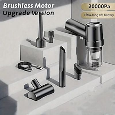 20000PA Brushless Motor Car Vacuum Cleaner For Car Wireless Handheld Vacuum With Blow Dust Portable Vacuum Cleaner For Car Home Lightinthebox